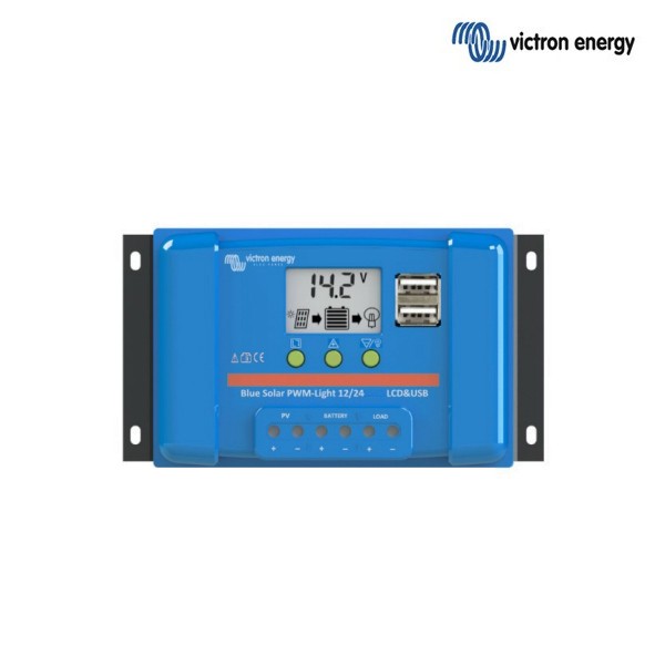 VICTRON BLUESOLAR PWM 20 LCD – PWM SOLARNI REGULATOR Z LCD ZASLONOM IN USB IZHODOM (12 V / 24 V)