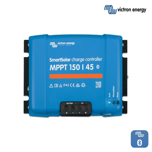 VICTRON SMARTSOLAR MPPT 150/45 – MPPT SOLARNI REGULATOR Z BLUETOOTHOM ZA 12 V / 24 V / 36 V / 48 V SISTEME