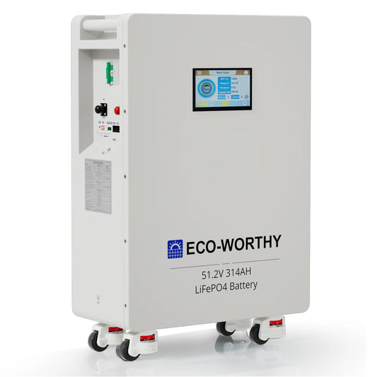 ECO-WORTHY 48V 314Ah LiFePO₄ HIŠNI HRANILNIK ENERGIJE – WALL MOUNT (≈15 kWh)