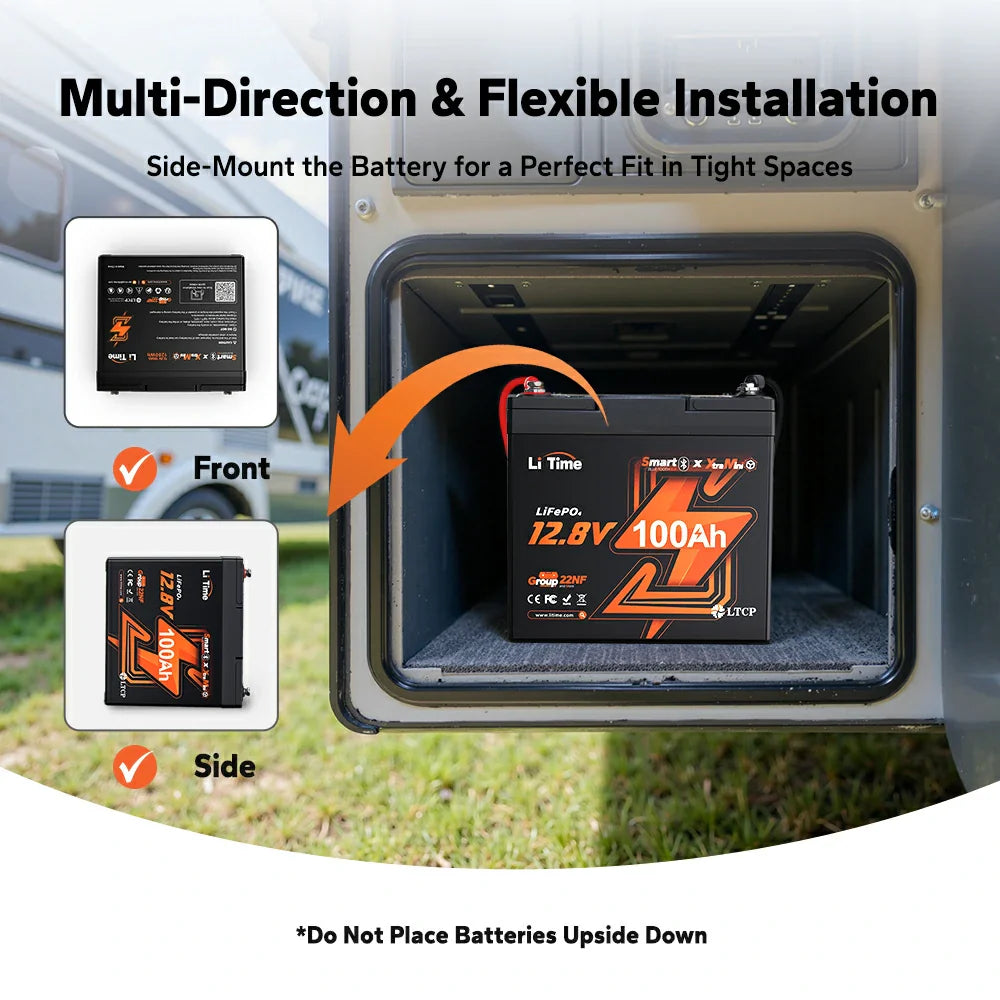 LITIME 12V 100AH XTRA-MINI BLUETOOTH LIFEPO4 BATERIJA
