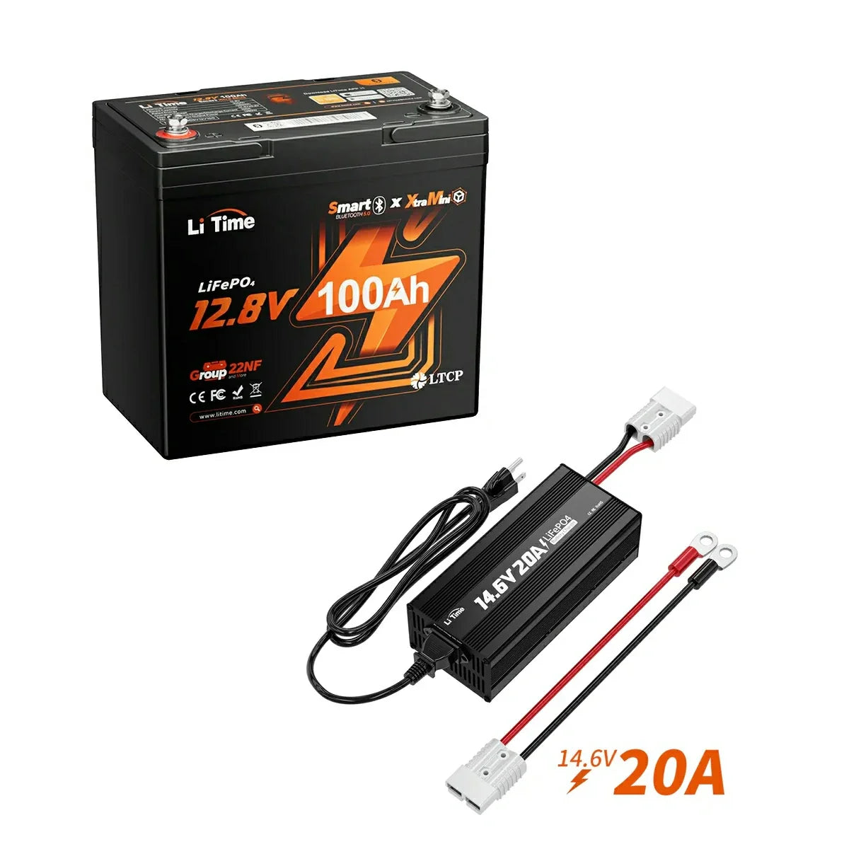 LITIME 12V 100AH XTRA-MINI BLUETOOTH LIFEPO4 BATERIJA