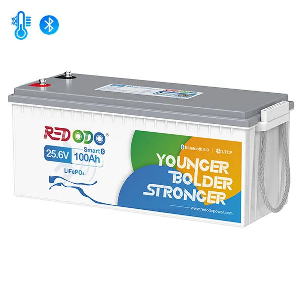 REDODO 24V 100Ah LiFePO4 BATERIJA Z BLUETOOTHOM (2560Wh, 100A BMS)