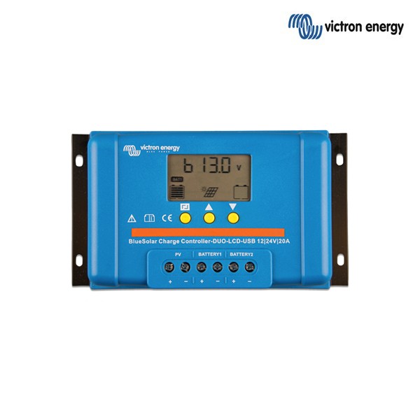 VICTRON BLUESOLAR PWM DUO 20 LCD – PWM SOLARNI REGULATOR ZA POLNJENJE DVEH BATERIJ (12 V / 24 V)
