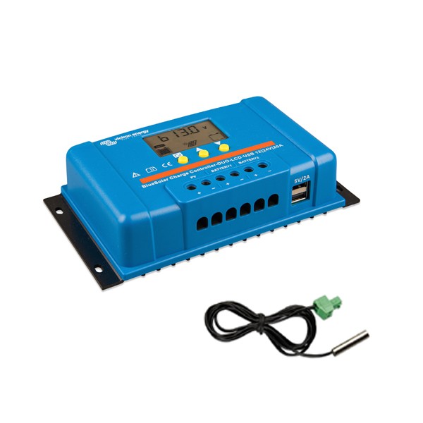VICTRON BLUESOLAR PWM DUO 20 LCD – PWM SOLARNI REGULATOR ZA POLNJENJE DVEH BATERIJ (12 V / 24 V)