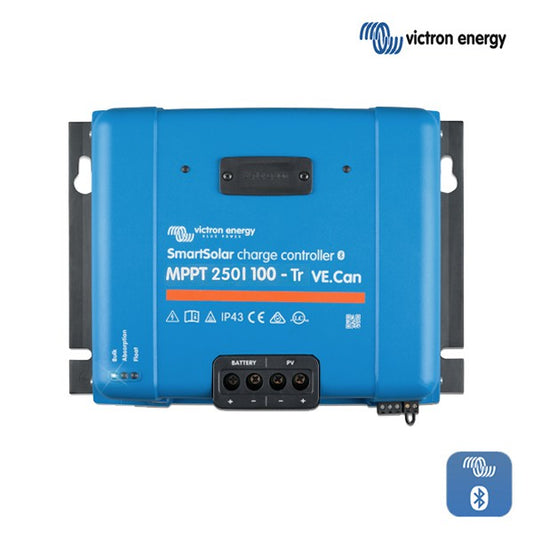 VICTRON SMARTSOLAR MPPT 250/100-TR VE.CAN – MPPT SOLARNI REGULATOR Z BLUETOOTHOM ZA 12 V / 24 V / 36 V / 48 V SISTEME