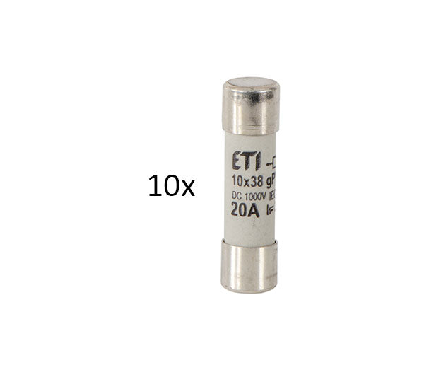 PV-FUSE 20A 10x38 1000V (PACKAGE OF 10 PCS)