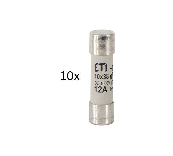 PV-FUSE 12A 10x38 1000V (PACKAGE OF 10 PCS)